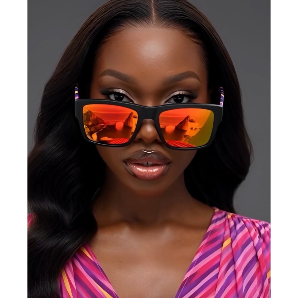 Polarized Reflective Fire Mirror Rectangular 2026 Sunglasses Women‎ Lentes Gafas